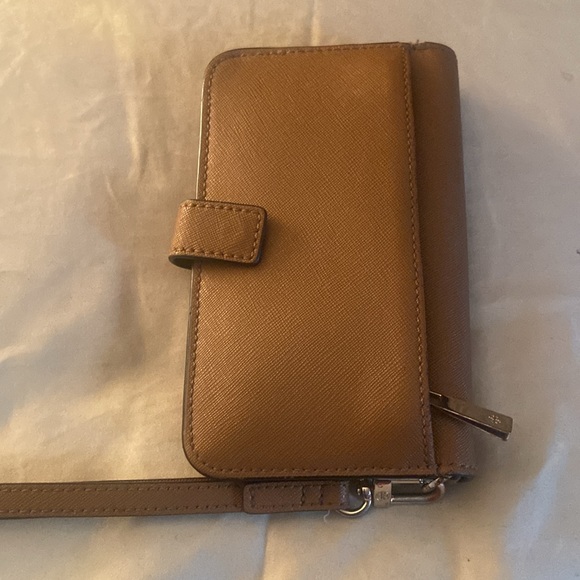 Tory Burch brown leather wristlet.Gently used. - Picture 9 of 9